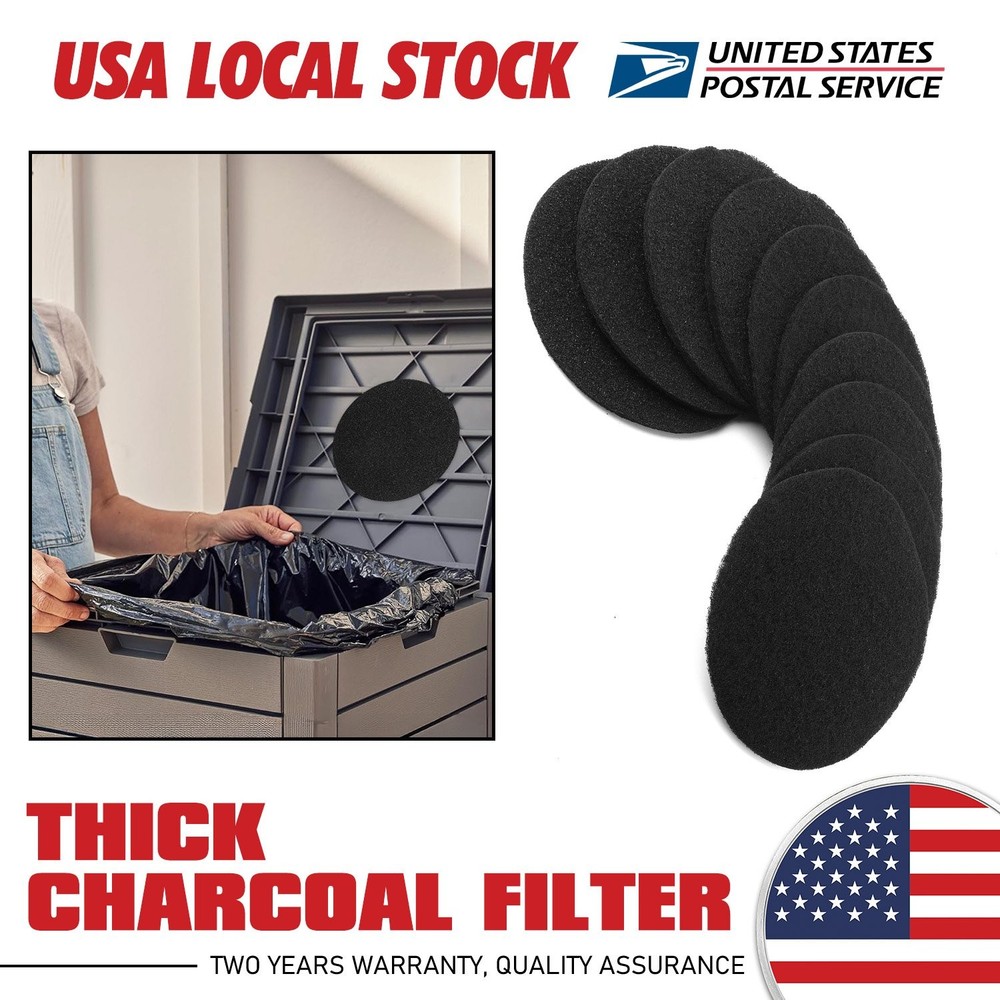 6.7 Inch Compost Bin Replacement Filter Set 10 Pack for Regular Compost Use