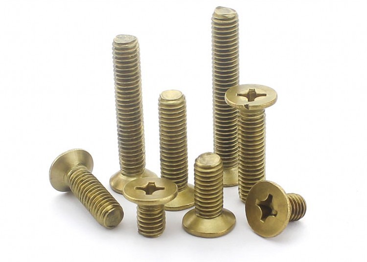 Select Size M8 M10 M12 Solid Brass Phillips Flat Head Screws [M_M_S]