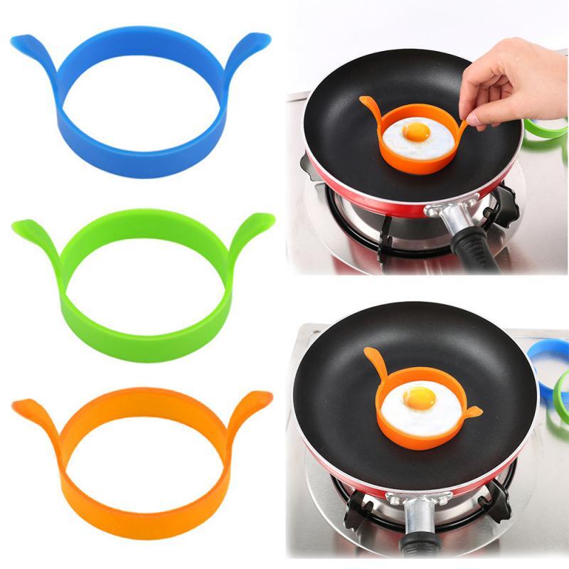 3Pcs Round Omelette Fry Egg Ring Pancake Poach Molds Round Kitchen Cooking Tool