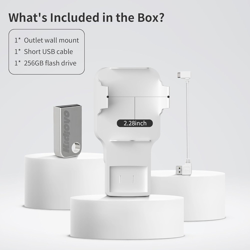 Space-saving 256GB Flash Drive & Wall Mount for Blink Security Cameras - 1 Pack