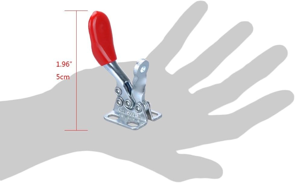 E-TING New 4PCS Hand Tool Toggle Clamp 201A Antislip Red Small,