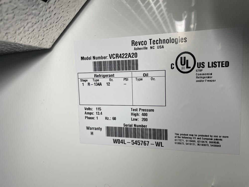 VWR VCR422A20 Chromatography Refrigerator