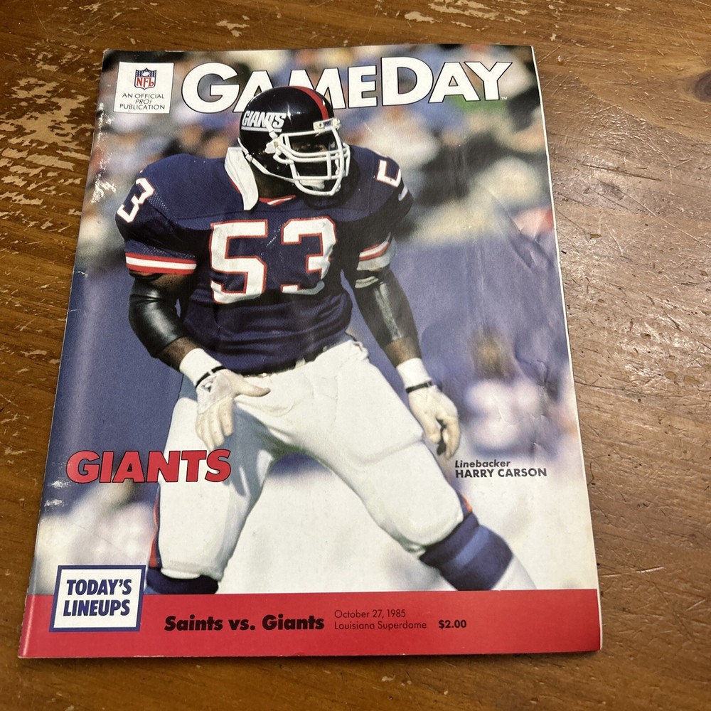 1985 New York Giants Vs New Orleans Saints Football Program
