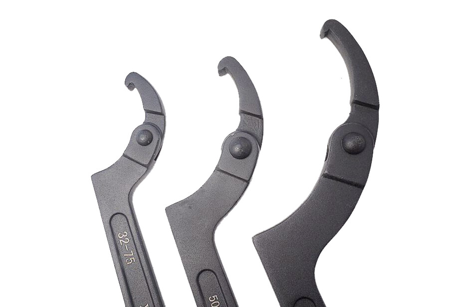 Adjustable Hook Wrench C Spanner Slotted & Roller Bearing Nut Individual or Set