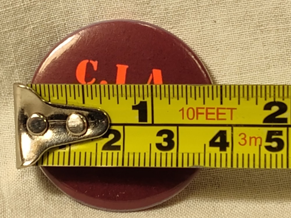 Vintage CIA Off Campus 1987 Protest Pinback Button