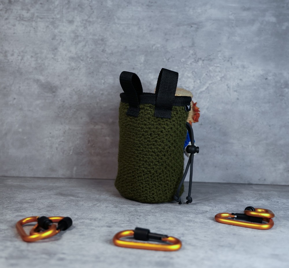 Crocheted Van Gogh – Handmade Chalk Bag for Climbing