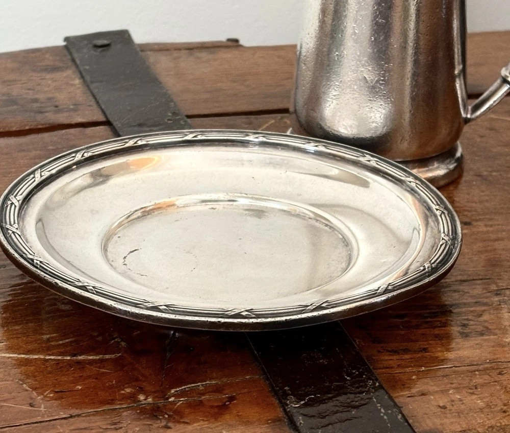 Vintage Silver Plate Coaster Small Platter   “The Pullman Co” Dish