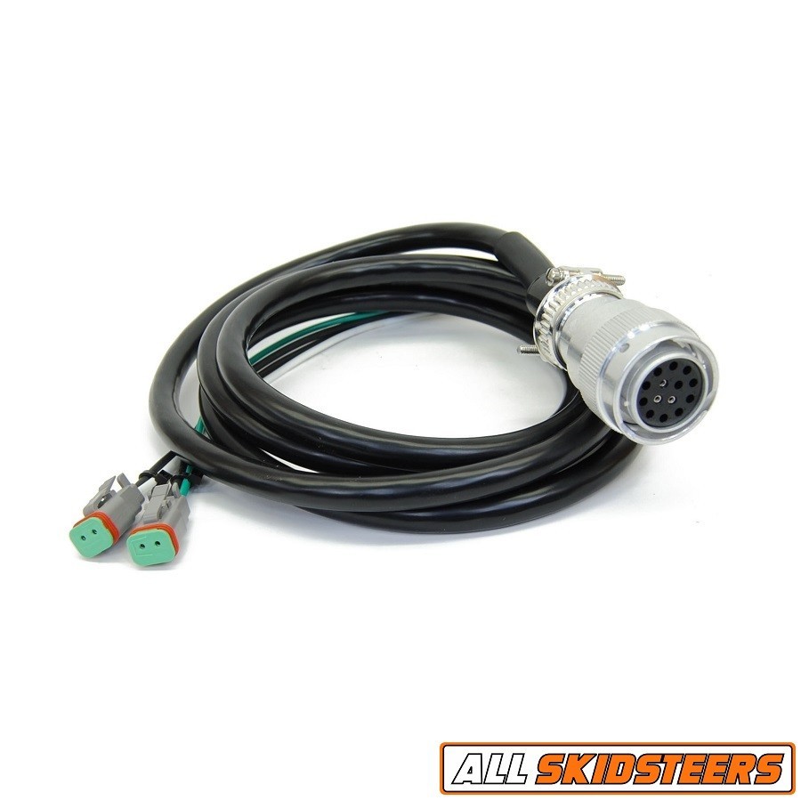 Skid Steer Aux Control Harness 8' - 2 Function Deutsch 14 Pin Connector