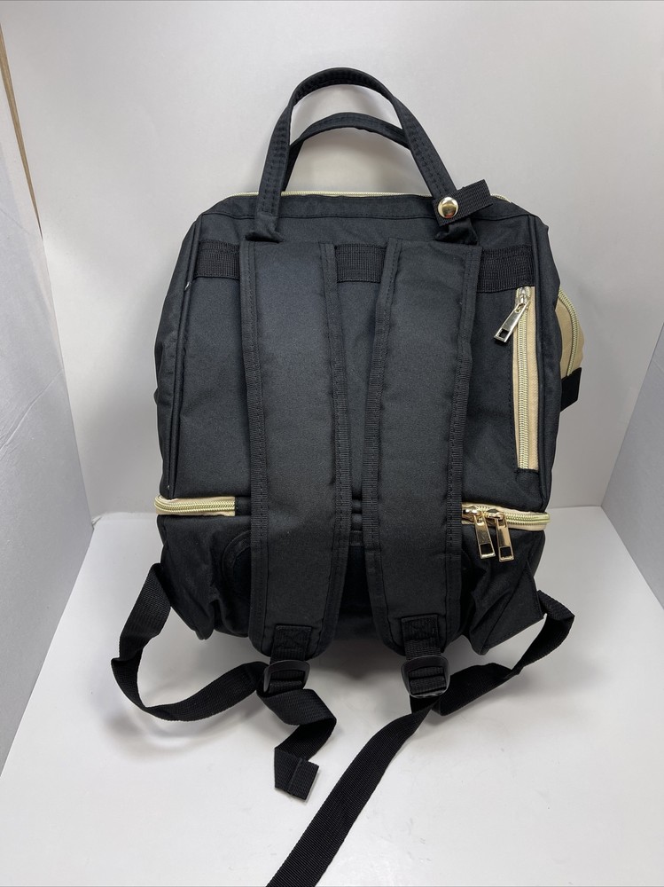 Breast Pump Backpack with cooler, USB Charging Port Black