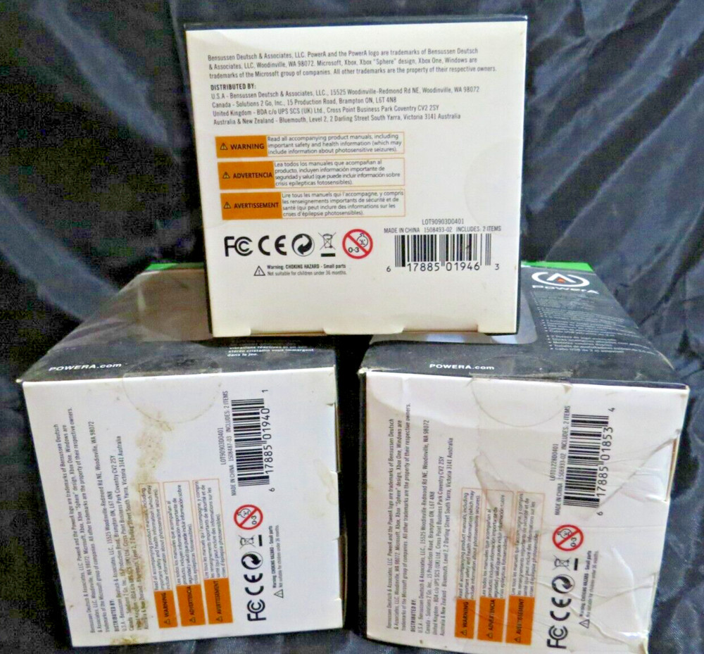 3 EMPTY BOXES*** Xbox One and Windows 10 , wired and enhanced wired