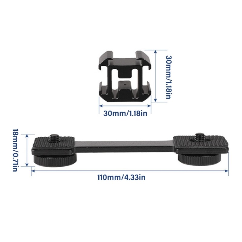 Bracket Mount 3 in 1 Hot Shoe Adapter Multifunctional Camera Accessory