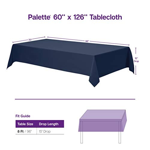 Rectangle Tablecloth - 60 x 126 Inch Table 126" x 60" (Rectangular) Black