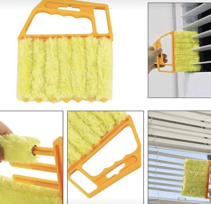 3pcs Multi-Slot Microfiber Blinds Duster Plastic Handle