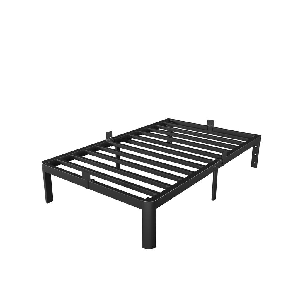 Black Twin Bed Frames 12 Inch, Metal Bed Frame Twin Size No Box Spring Needed...