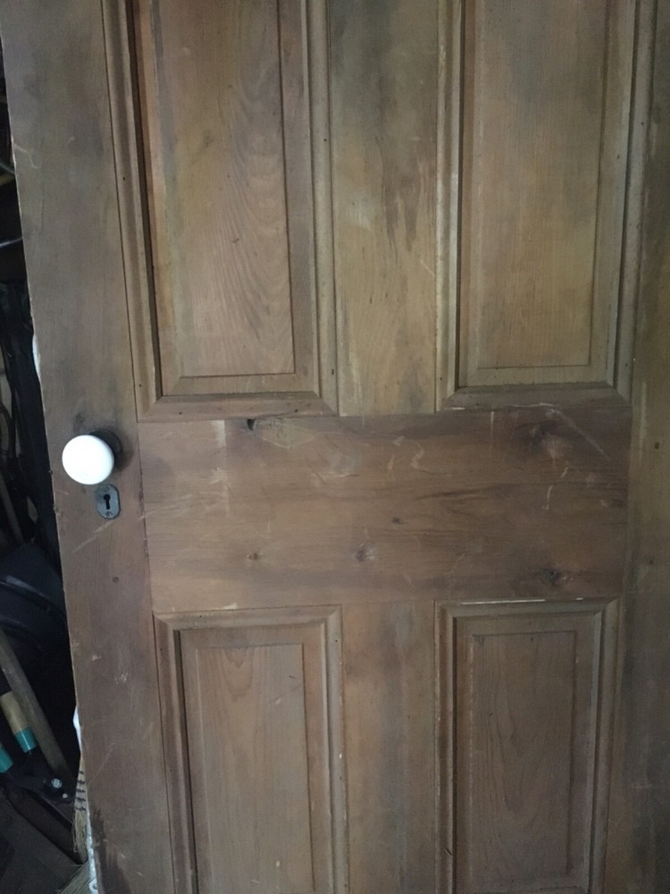 Antique solid wood 4 panel door late 1800’s