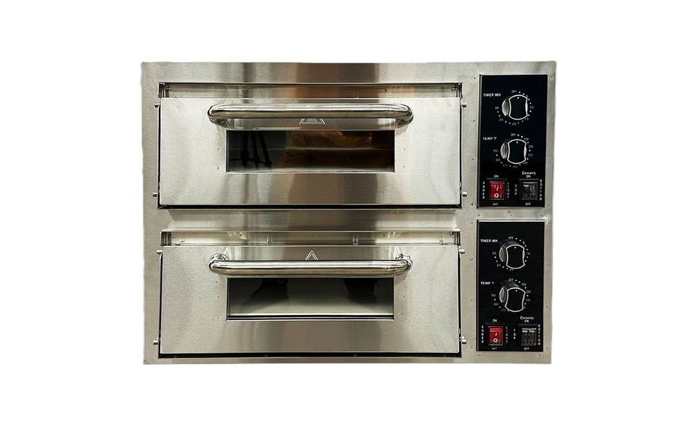 NSF Double Deck Countertop Pizza Oven Two Chambers