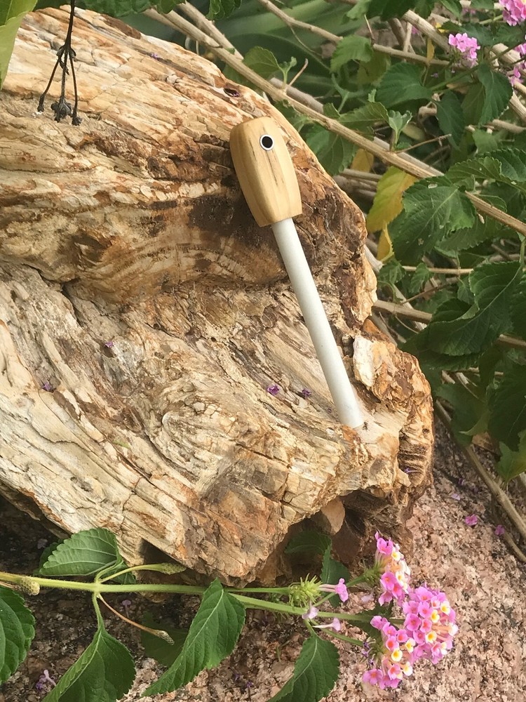 Handmade Ceramic Rod Figured Poplar Handle Knife and Tool Field Sharpener (6)