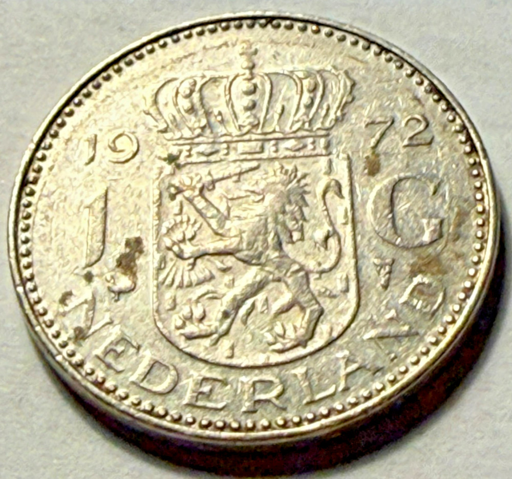 Netherlands 1972  1 Gulden coin