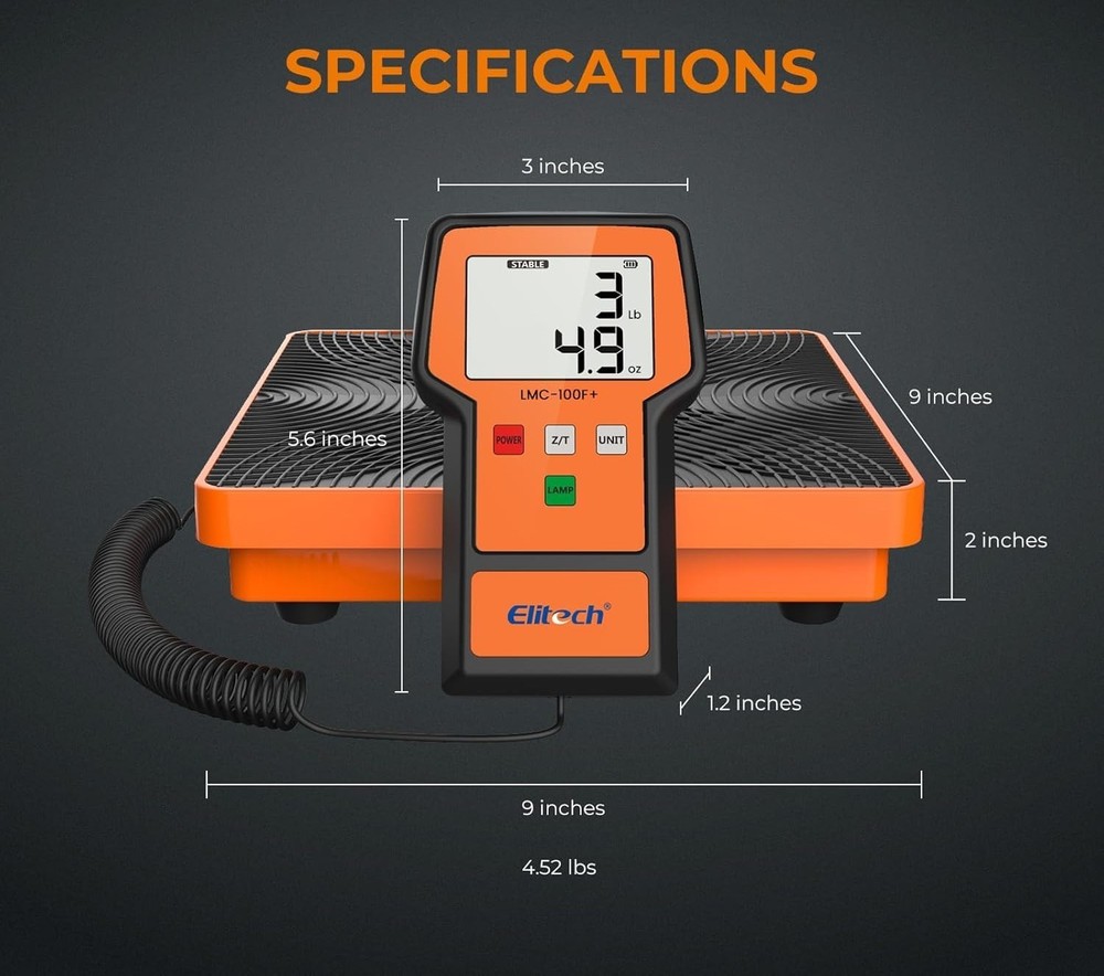 High Precision 110Lbs Refrigerant Charging Scale for HVAC