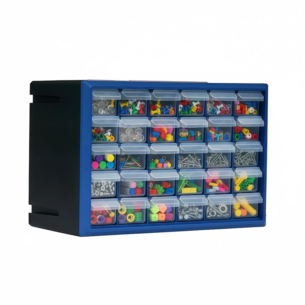 NORTHSKY 30-Drawer Plastic Storage Drawers, Small Parts Organizer, Stackable ...