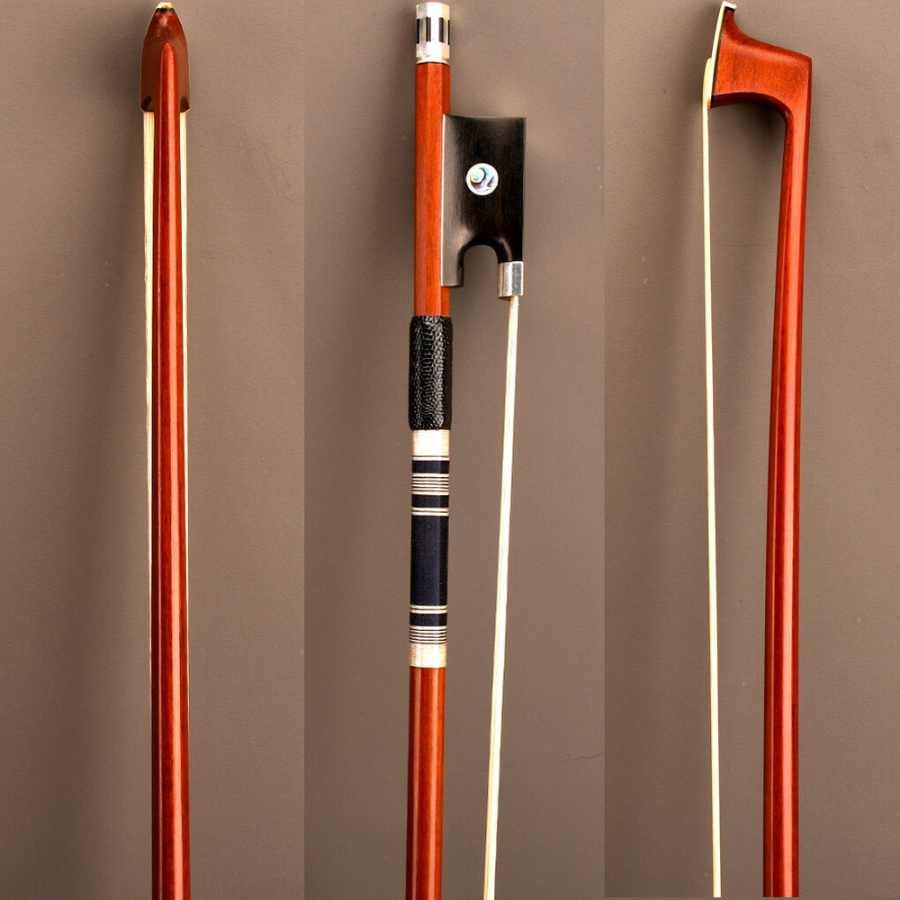 Professional Master Pernambuco Violin Bow 4/4 Stiff Stick Ebony Silver Fitted