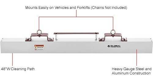 NEW! Hang-Type Magnetic Sweeper With Forklift Hanger, 48" Cleaning Width!!