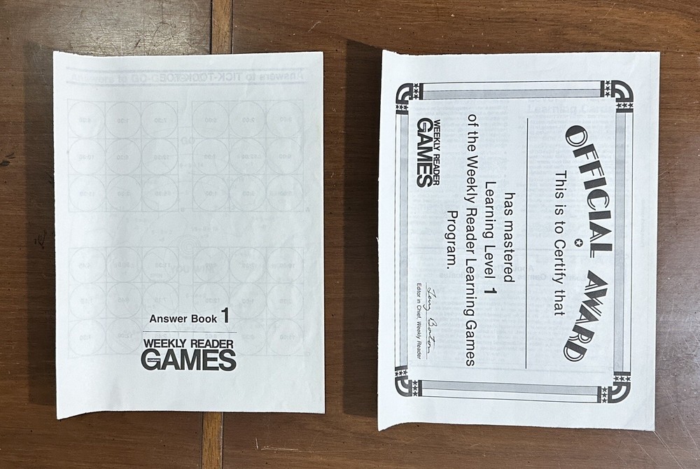 1981 Weekly Reader Learning Games Box Set