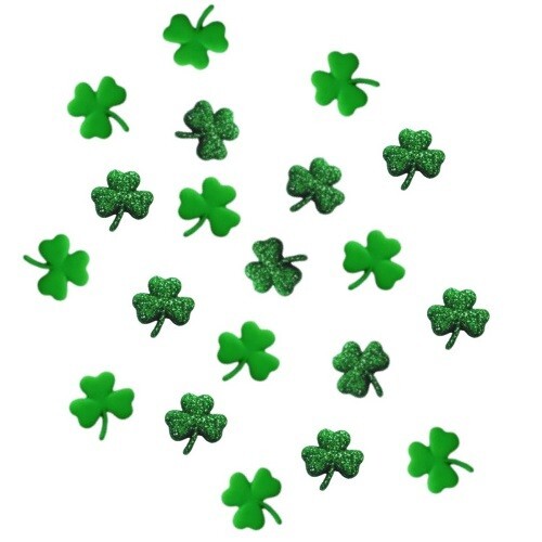 Tiny Shamrocks - Shelly's Buttons - St Patricks Day Glitter - Craft Sew Scrap