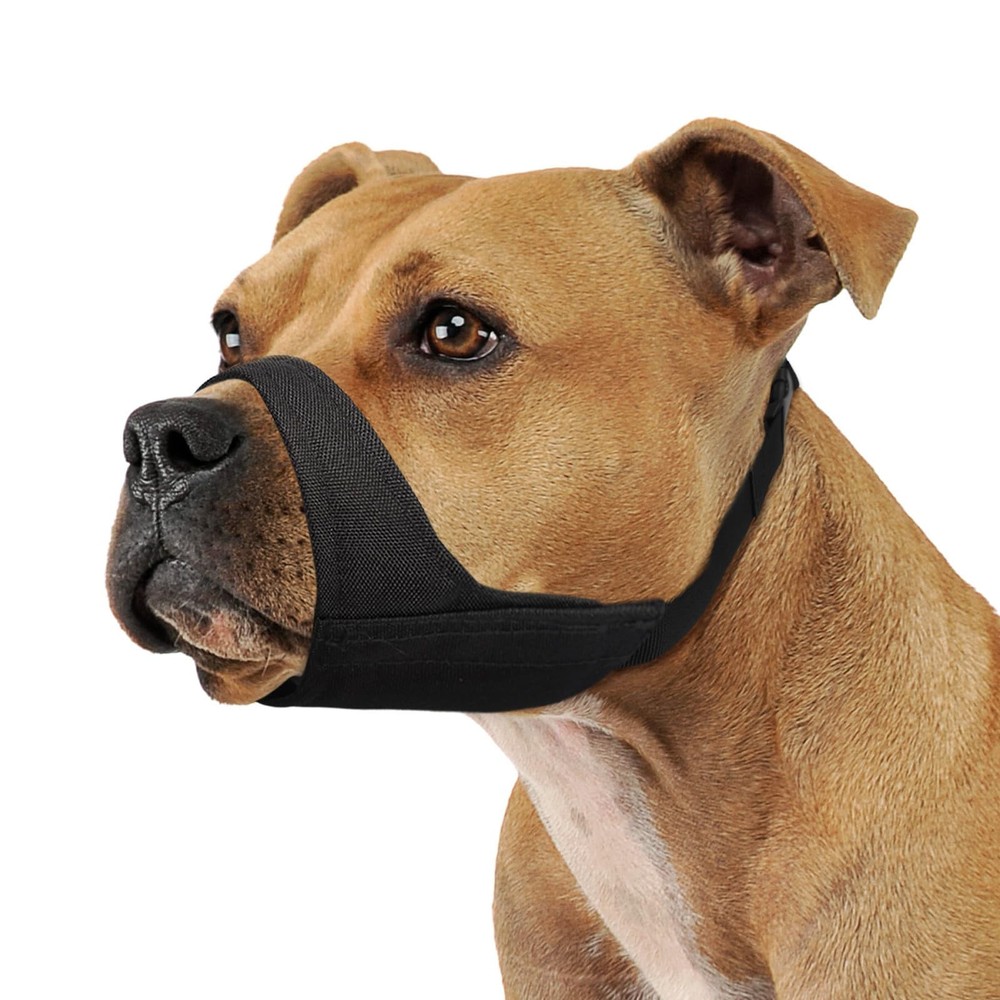 Mayerzon Pitbull Muzzle, Soft Muzzle for L [Snout Cir: 9.75-11"], Black