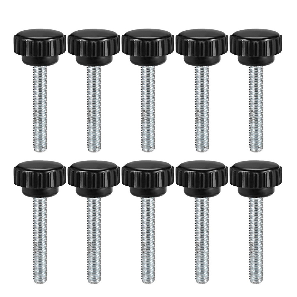 M6 x 40mm male thread knurled locking knobs 10 pcs