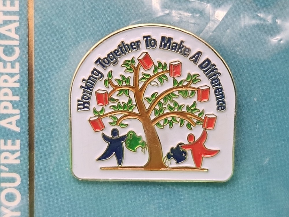 Teacher Appreciation Pin Working Together Make Difference Create Better Tomorrow