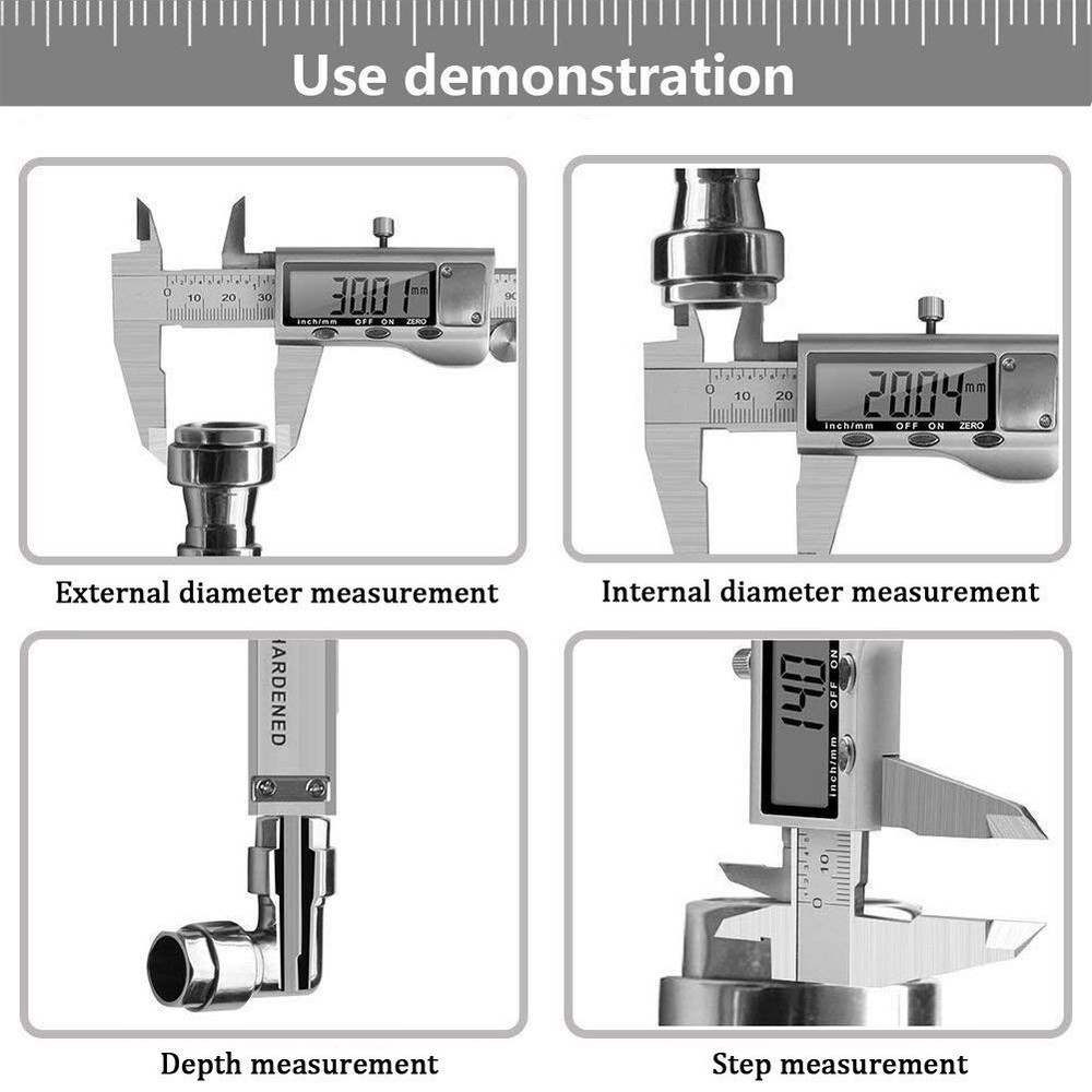 Precision 6 Inch Vernier Caliper, Inch/Millimeter Conversion