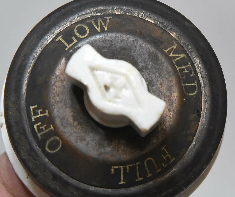 LARGE VINTAGE INDUSTRIAL ROTATING TURN SWITCH STEAMPUNK