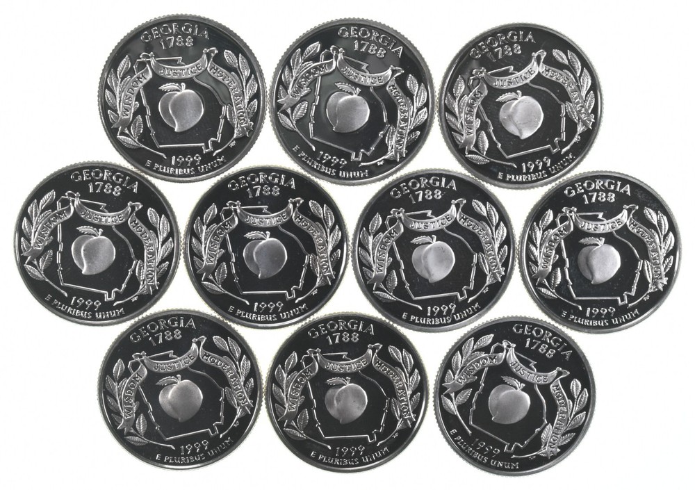 1999-S Silver Washington State Quarter Proof Georgia