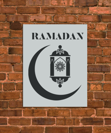 Ramadan Eid Mubarak Stencil