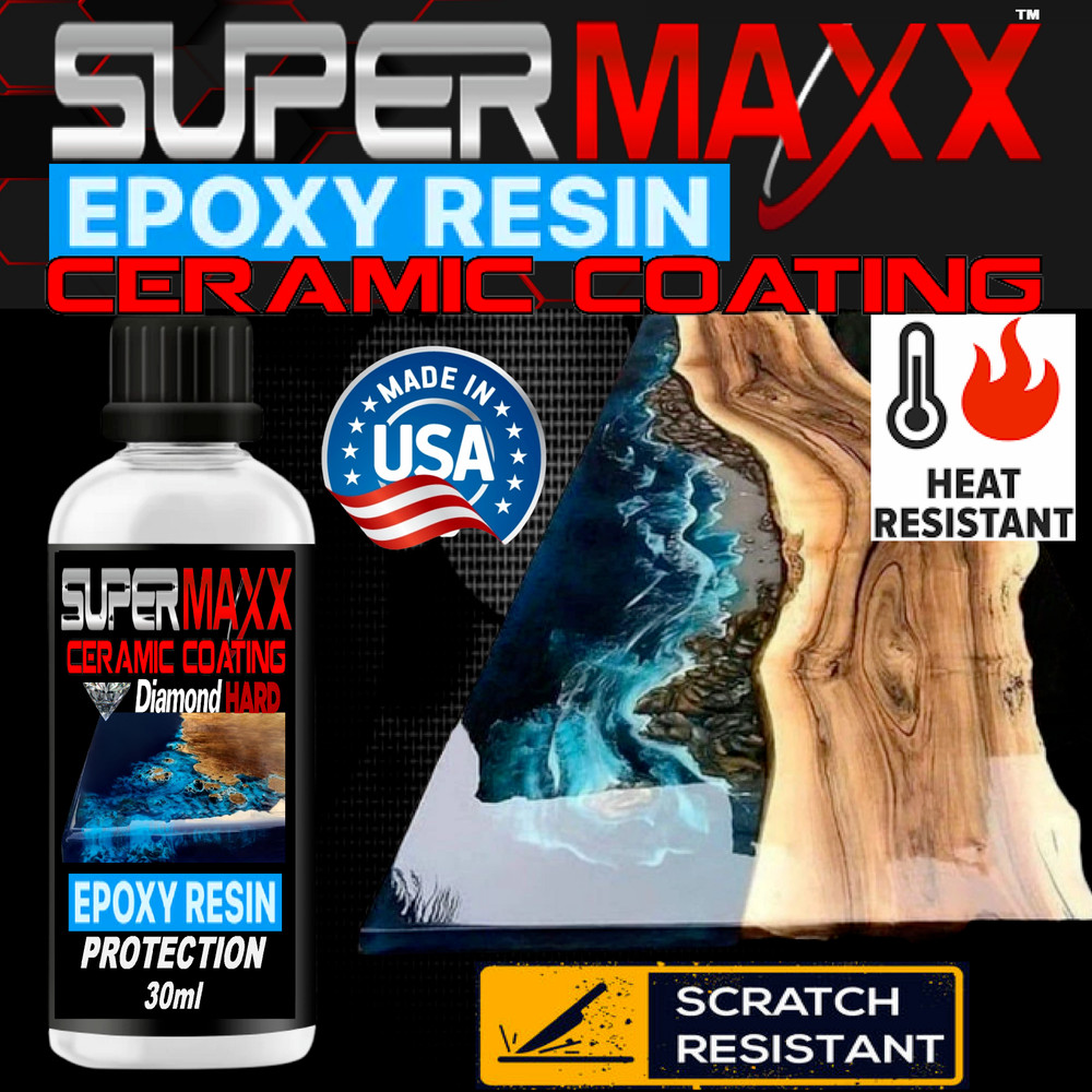 EPOXY RESIN TABLE BAR TOP RIVER TABLES CERAMIC COATING SCRATCH STAIN RESISTANT