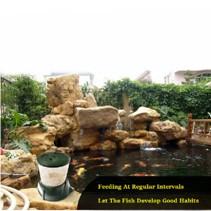 LCD Display Timer Quantitative Feeder Fish Pond Automatic Feeding Machine