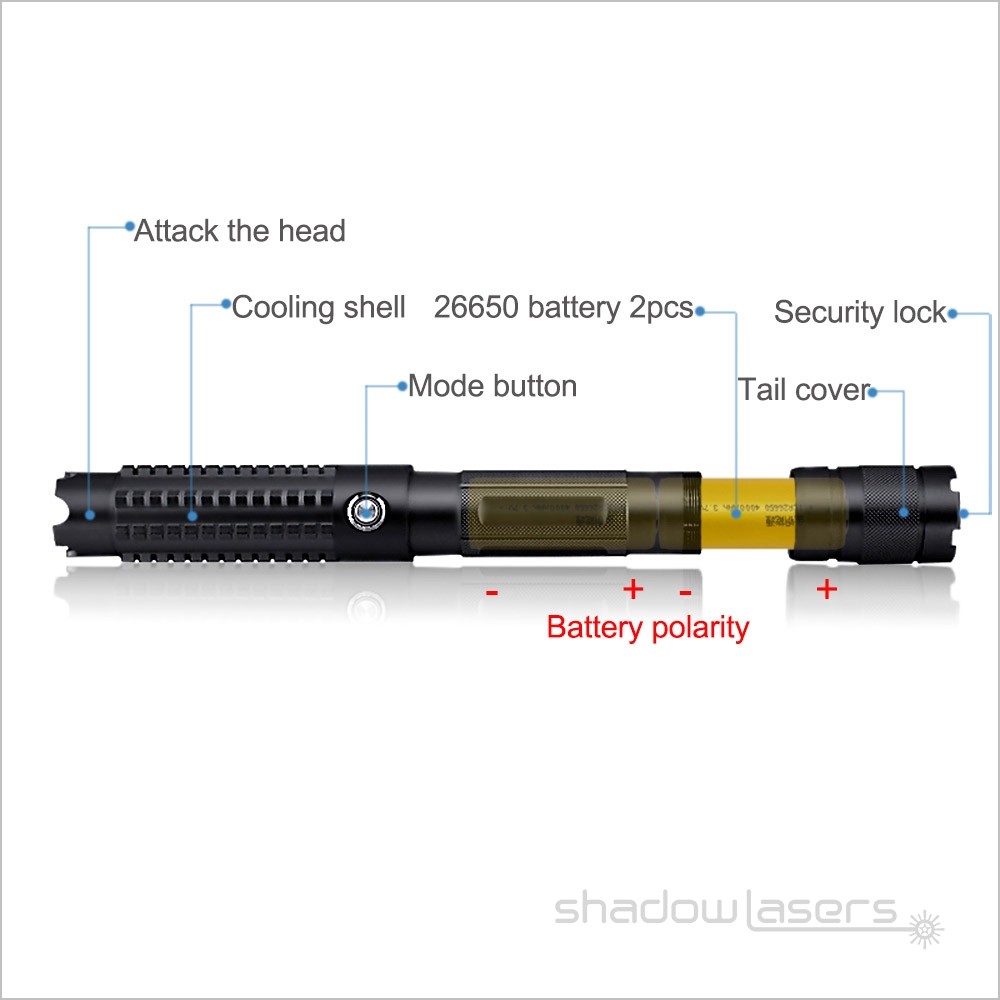 BX8-L THOR II Adjustable Focus 450nm Blue Laser Pointer Pen Light Visible Beam