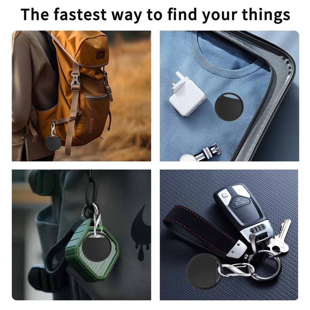 Air Tracker Tags 4 Pack Smart Tag Bluetooth Trackers Work with Apple Find My ...