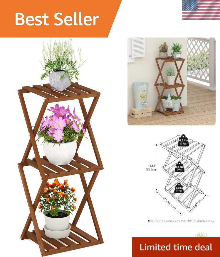 Versatile 3-Tier Outdoor Folding Side Table – Ideal for Any Setting