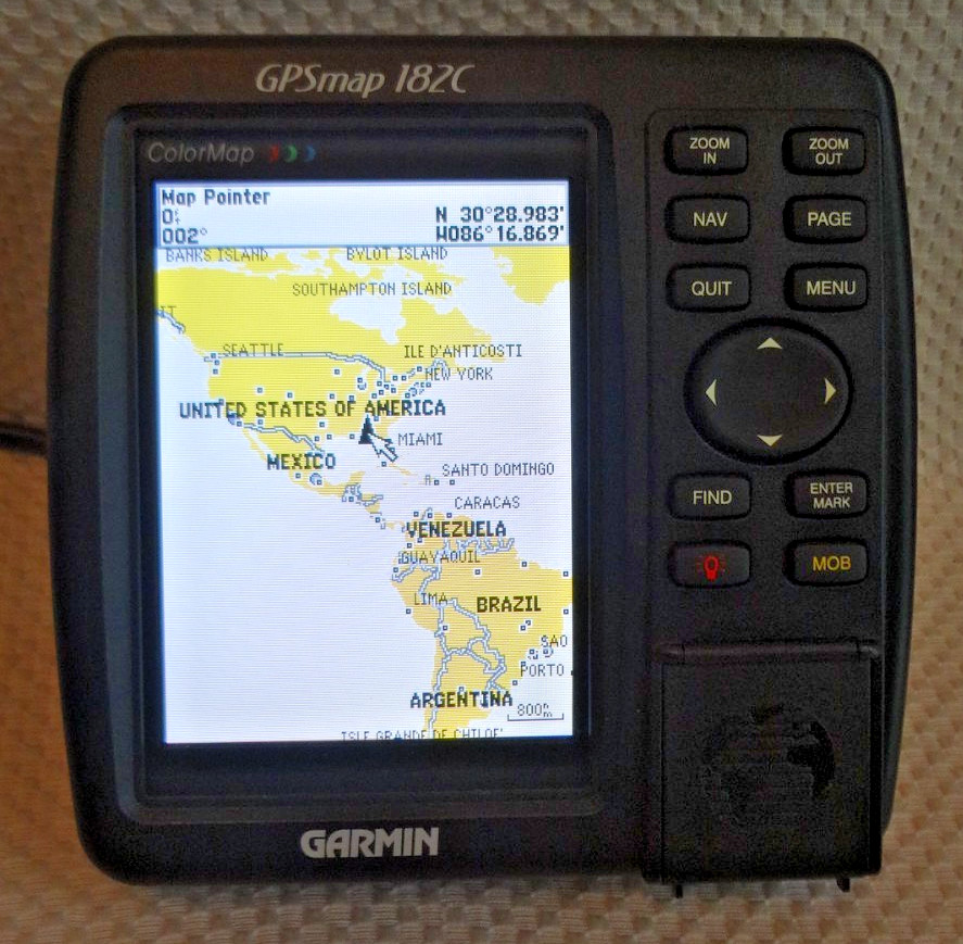 GARMIN GPSMAP 182C MARINE CHART PLOTTER FISHFINDER GPS UNIT w/ KNOBS & COVER