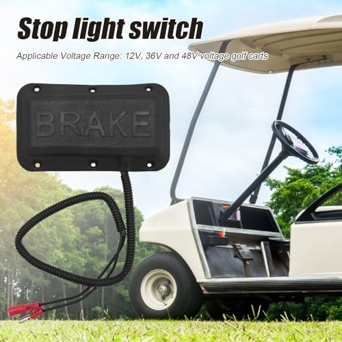 2Pcs Golf Cart Brake Light Switch, Copper Brake Pad Switch, Replacement for