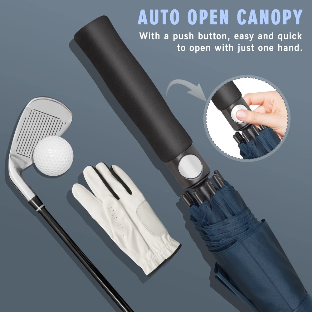 ZOMAKE Golf Umbrella Windproof Extra Large Oversized Heavy Duty Double Canopy