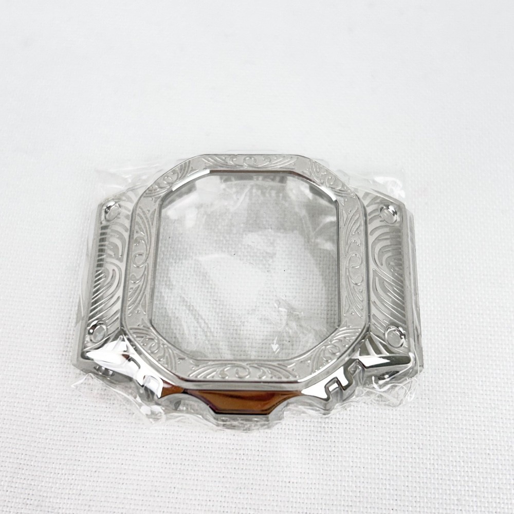 Bezel Mod Kit for Casio G-SHOCK - Silver Tone Venetian Patterned
