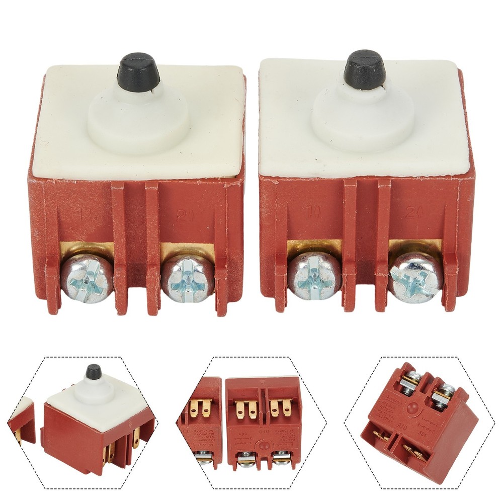 2pcs Angle Grinder 250V 5A NO Push Button Switch for GWS6 8-100 TWS6600