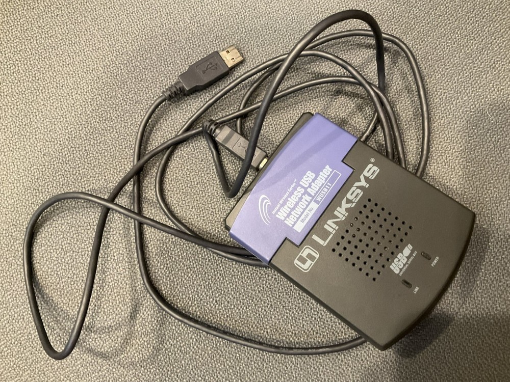 Linksys WUSB11 Wireless USB Network Adapter.