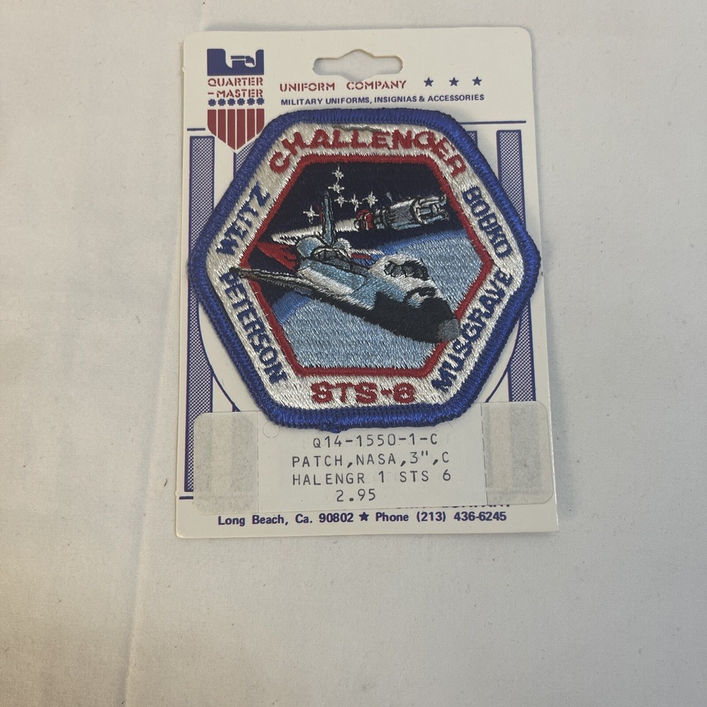NASA Space Shuttle 6th Mission Challenger Flight STS-6 Patch 3”