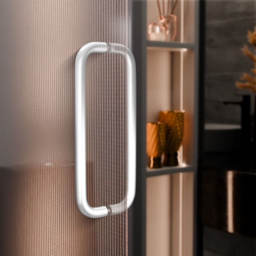 Brixwell Straight Back-to-Back Pull Handle 11" Length Clear Anodized Finish