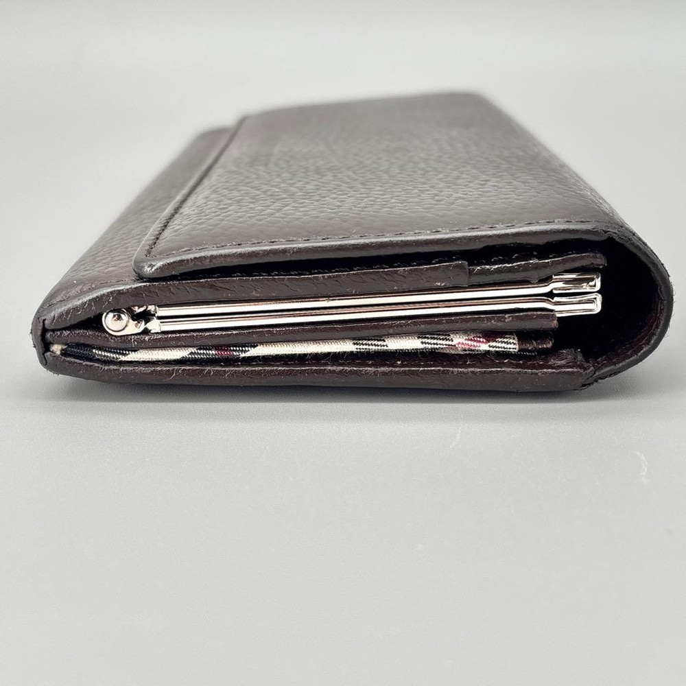 Burberry Nova Check Frame Long Wallet Leather