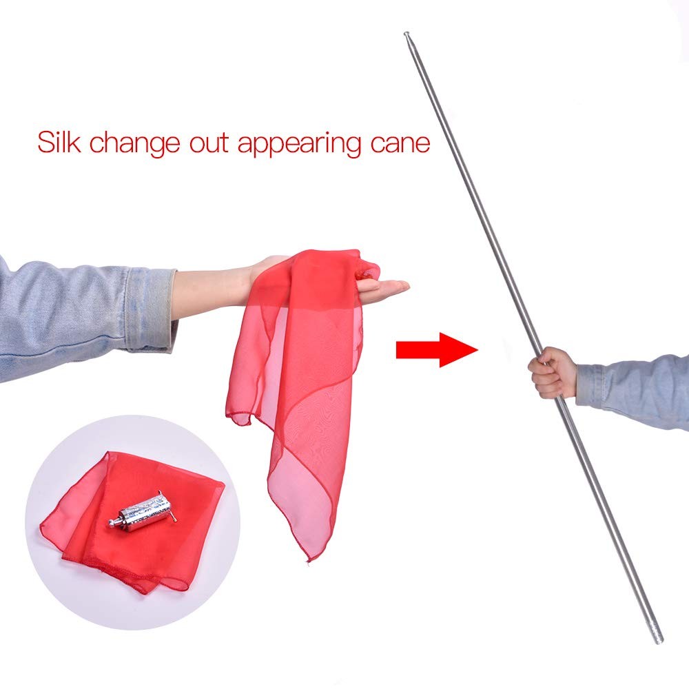 Magic Pocket Staff Metal Appearing Cane with Video Tutorial Link Magic Wands ...